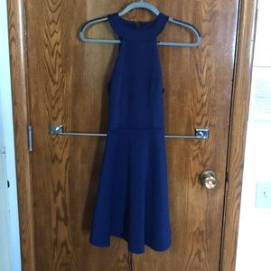 Blue dress with crossed back